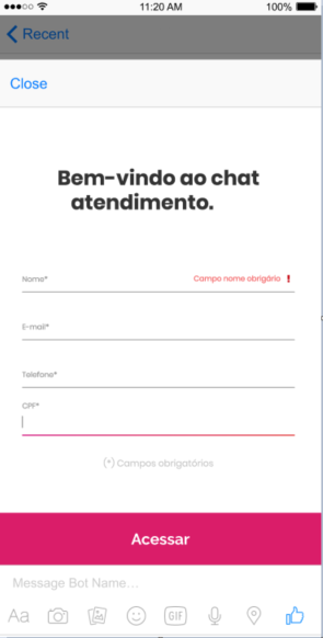 análise de dados para evolução de chatbots webview