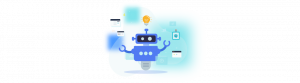 Imagem de robo - chatbot para bancos