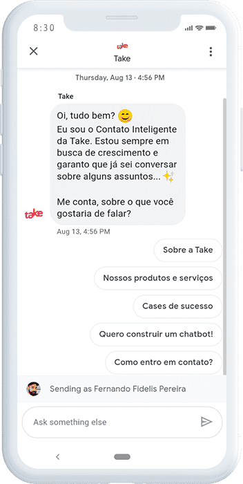 chatbot para Google Business Messages
