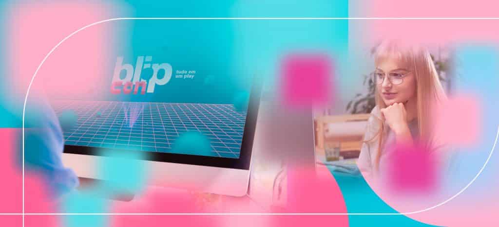 Foto de mulher usando o computador para ilustrar conteúdo sobre o evento BlipCon.