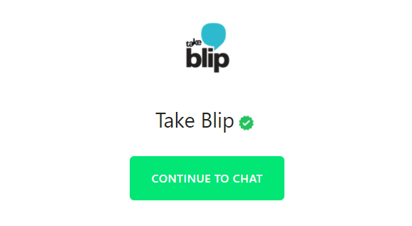 Exemplo de opt-in do WhatsApp de Blip