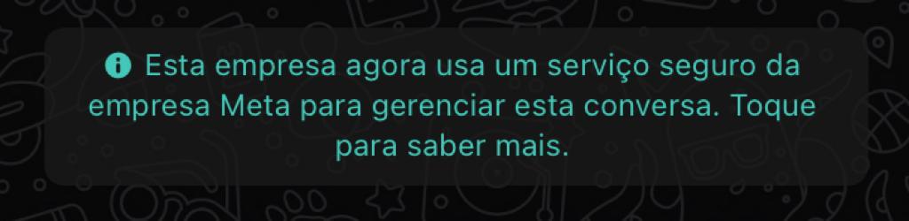 Mensagem de segurança contra golpes no WhatsApp