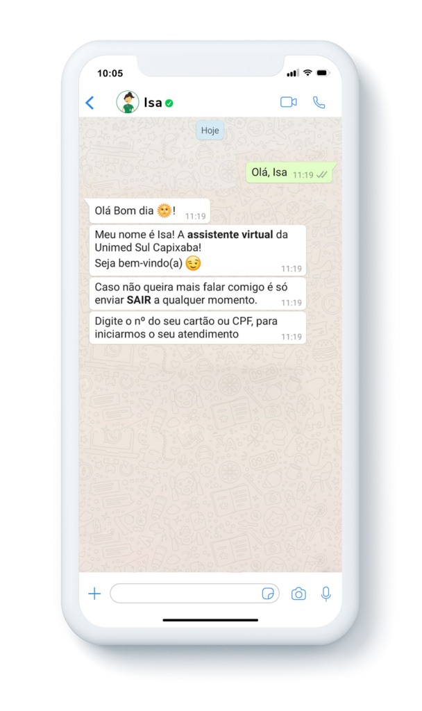 Chatbot no WhatsApp - Unimed