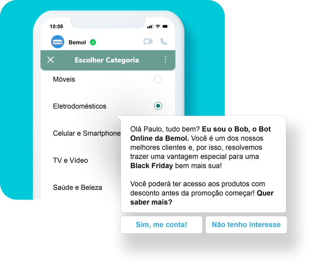 Chatbots no WhatsApp - Bemol