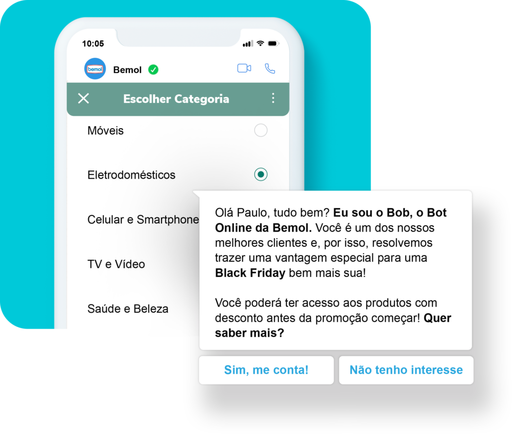 Roda dos Sonhos pelo WhatsApp, chatbot jogo