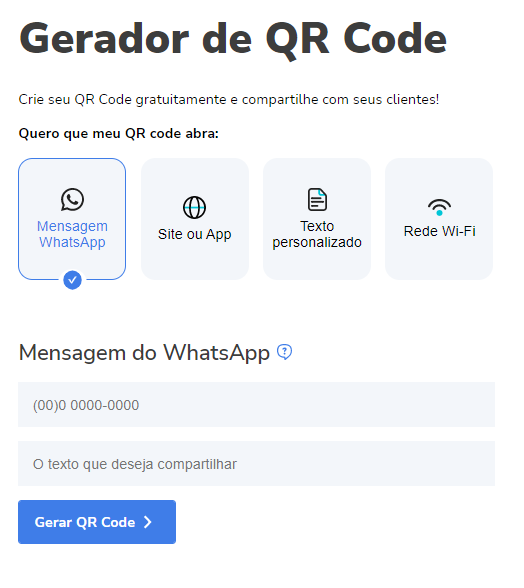 screenshot de Gerador de qr code Blip