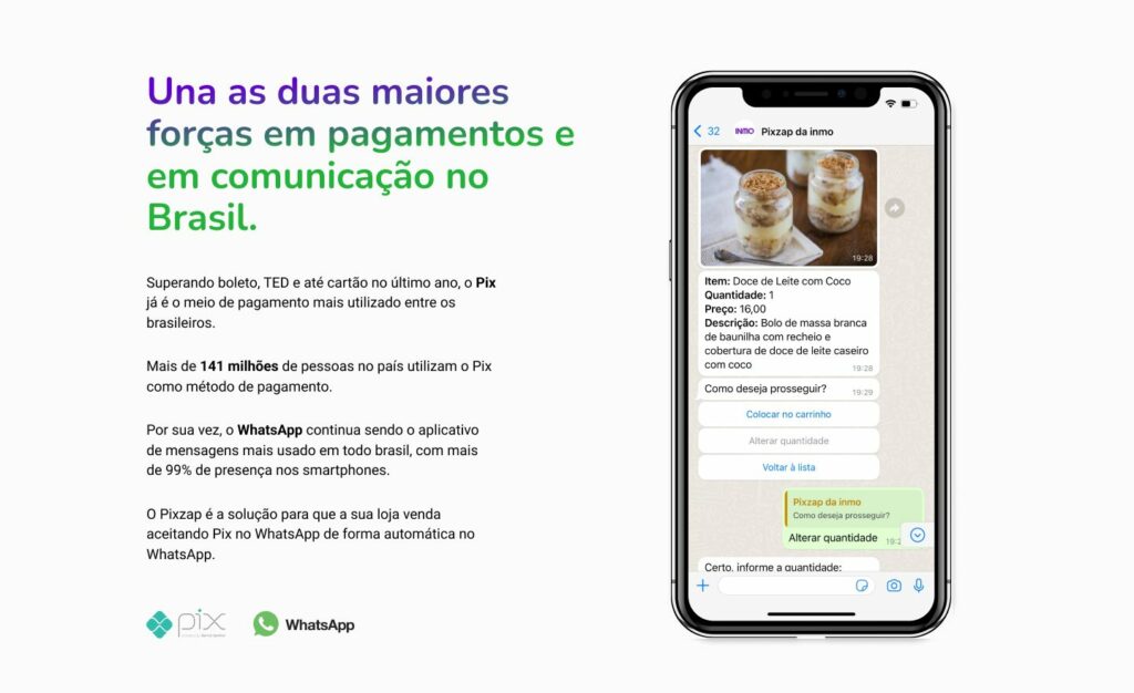 mockup de iphone mostrando conversa de whatsapp 