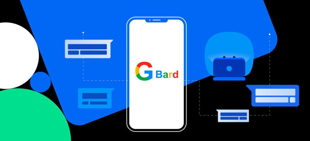 Vector de Google Bard inteligencia artificial de google y blip
