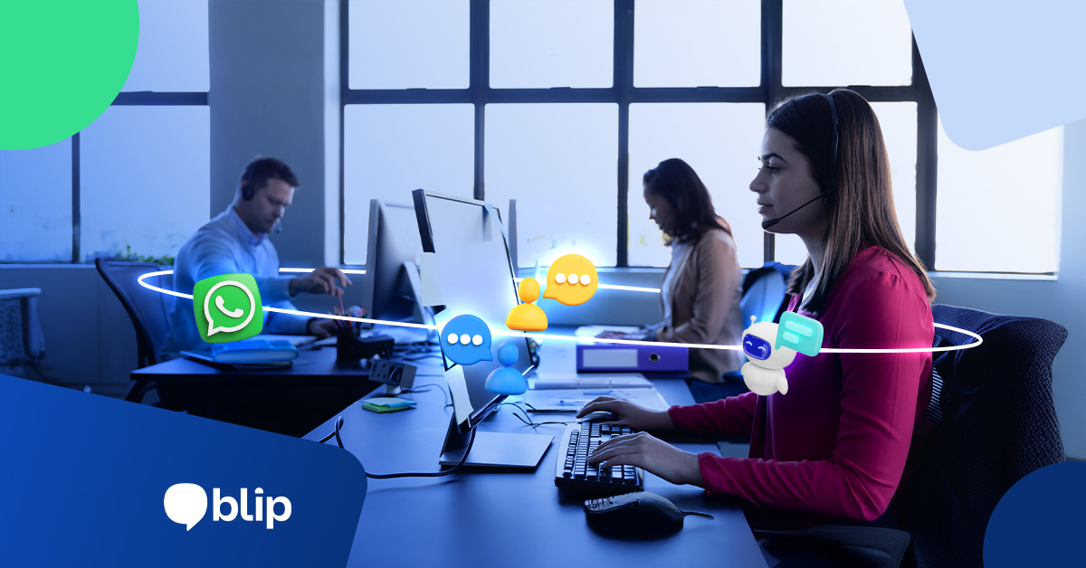 whatsapp multiagente blip