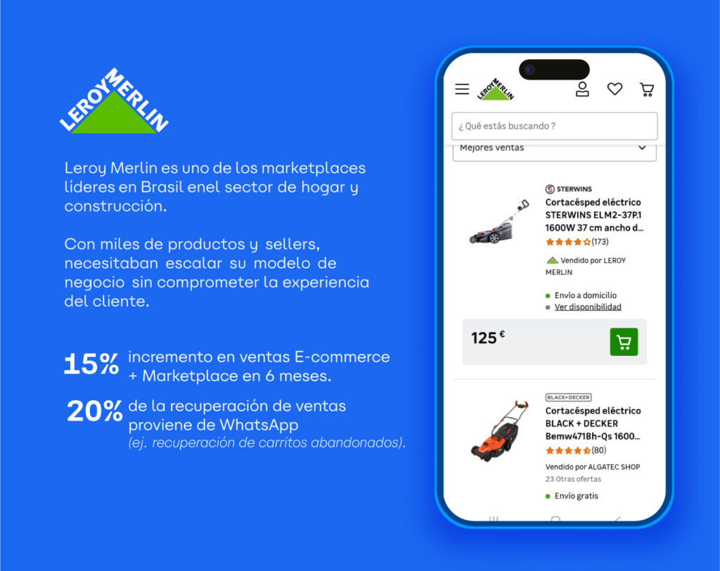 caso leroy - Tipos de WhatsApp: ¿Cómo optimizar la comunicación con tus clientes? Caso de uso con los tipos de Whatsapp