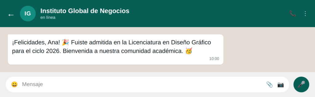 09 notifica resultados - WhatsApp para educación: 20 ejemplos de uso para escuelas y universidades WhatsApp para educación