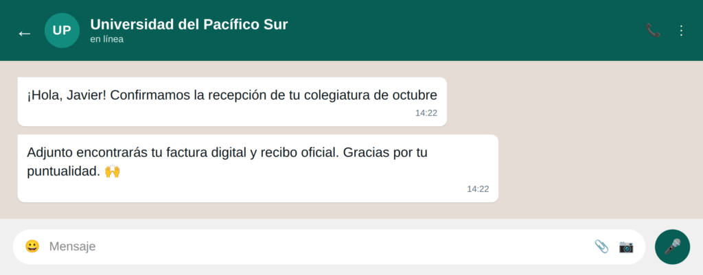11 confirma matricula - WhatsApp para educación: 20 ejemplos de uso para escuelas y universidades WhatsApp para educación