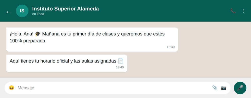 12 comparte horarios - WhatsApp para educación: 20 ejemplos de uso para escuelas y universidades WhatsApp para educación