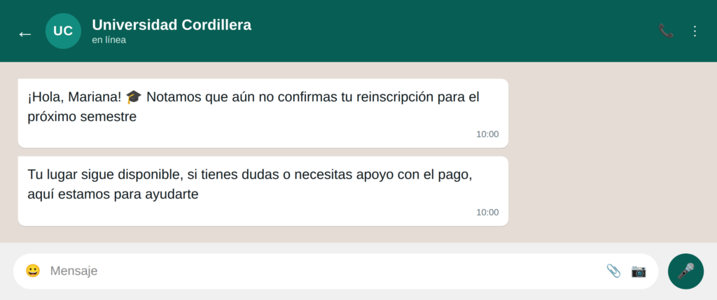 20 campanas desercion - WhatsApp para educación: 20 ejemplos de uso para escuelas y universidades 20 campanas desercion - WhatsApp para educación: 20 ejemplos de uso para escuelas y universidades WhatsApp para educación