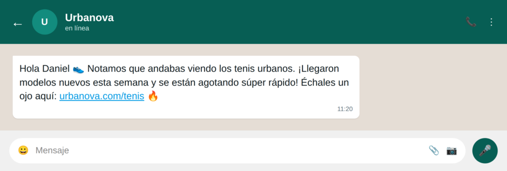 01 notificaciones intencion compra 1 - WhatsApp para retail: 16 ejemplos de uso que transforman la experiencia de compra Whatsapp para retail