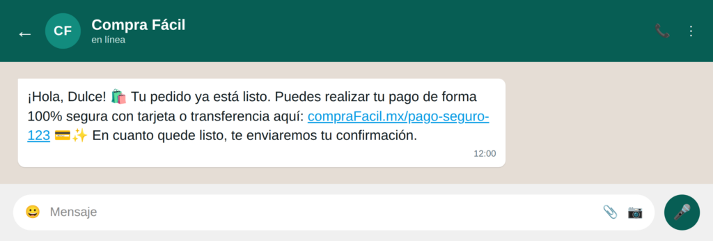 07 links pago - WhatsApp para retail: 16 ejemplos de uso que transforman la experiencia de compra Whatsapp para retail